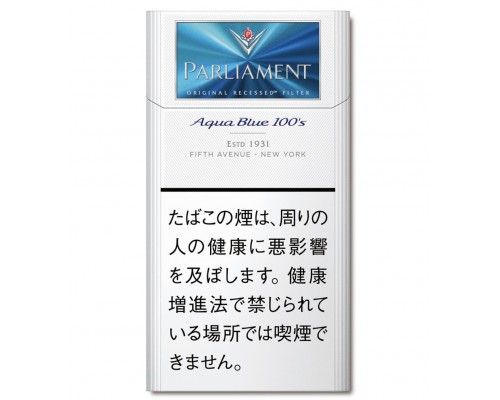  Сигареты Parliament Aqua Blue 100’s Japan (Парламент Аква Блю 100 мм Япония)